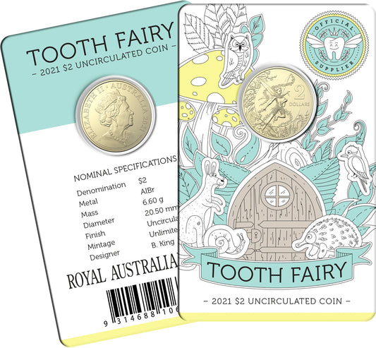 2021 $2 Tooth Fairy Uncirculated Coin