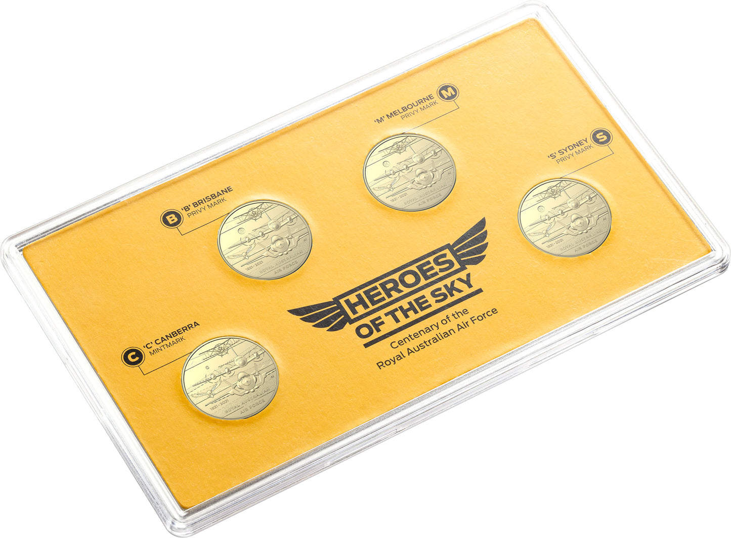 2021 $1 Heroes of The Sky Centenary of The Royal Australian Air Force Uncirculated 4 Coin Set