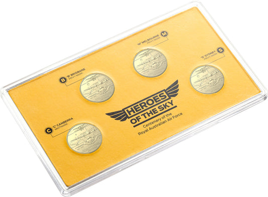 2021 $1 Heroes of The Sky Centenary of The Royal Australian Air Force Uncirculated 4 Coin Set