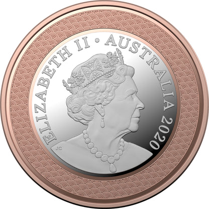 2020 $5 Paralympics Australia Selectively Gold Plated BiMetallic Proof Coin