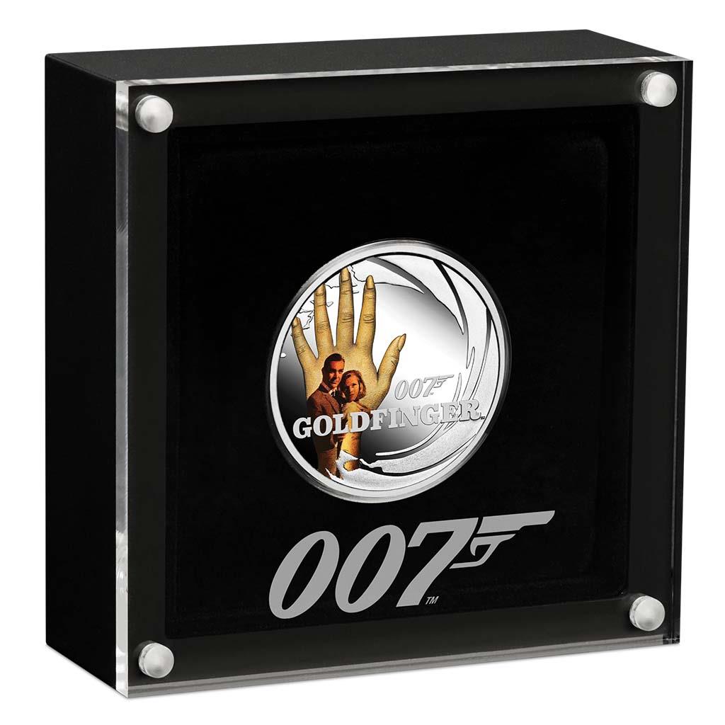 Tuvalu 2021 50c James Bond 007 Goldfinger 1/2oz Silver Coloured Proof Coin