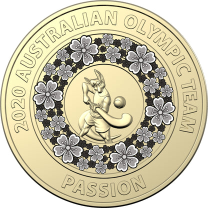 2020 $2 Australian Olympic Team Coloured Uncirculated 5 Coin Set
