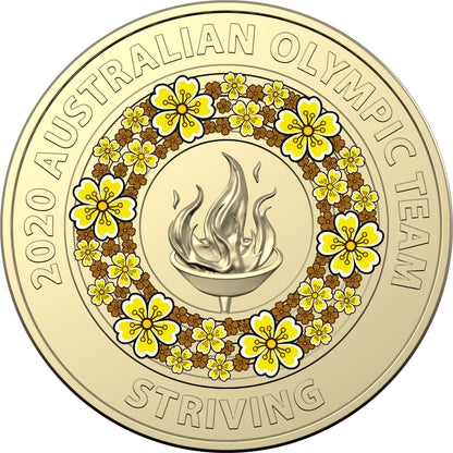 2020 $2 Australian Olympic Team Coloured Uncirculated 5 Coin Set