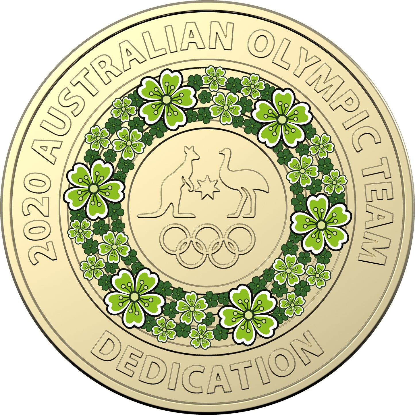 2020 $2 Australian Olympic Team Coloured Uncirculated 5 Coin Set