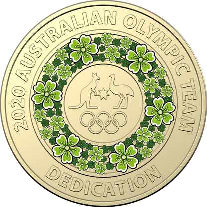 2020 $2 Australian Olympic Team Coloured Uncirculated 5 Coin Set