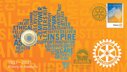 2021 $1 ANDA Melbourne Centenary of Rotary In Australia PNC