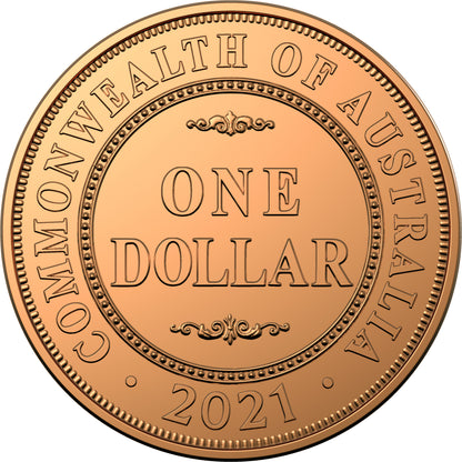 2021 $1 Australian Penny Copper Uncirculated 2 Coin Set