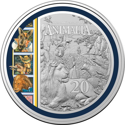 2021 20c 35th Anniversary of Animalia Coloured Uncirculated Coin