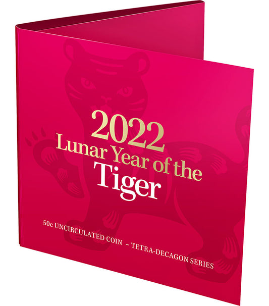 2022 50c Tetra Decagon Year of The Tiger Uncirculated Coin