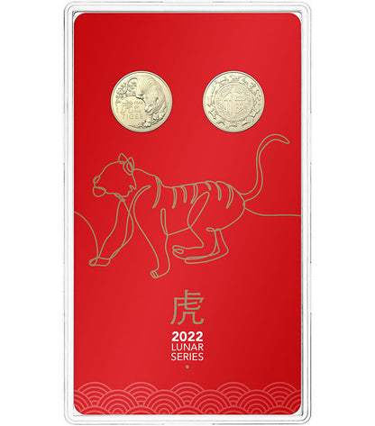 2022 $1 Year of The Tiger Uncirculated 2 Coin Set