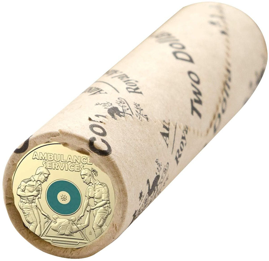 2021 $2 Australian Ambulance Services Coloured Uncirculated Mint Roll