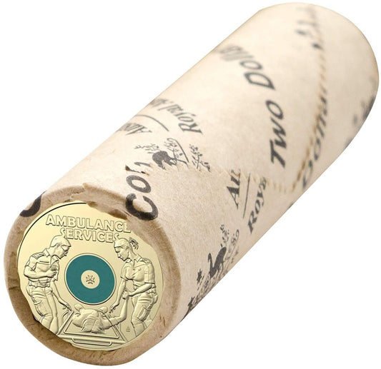 2021 $2 Australian Ambulance Services Coloured Uncirculated Mint Roll
