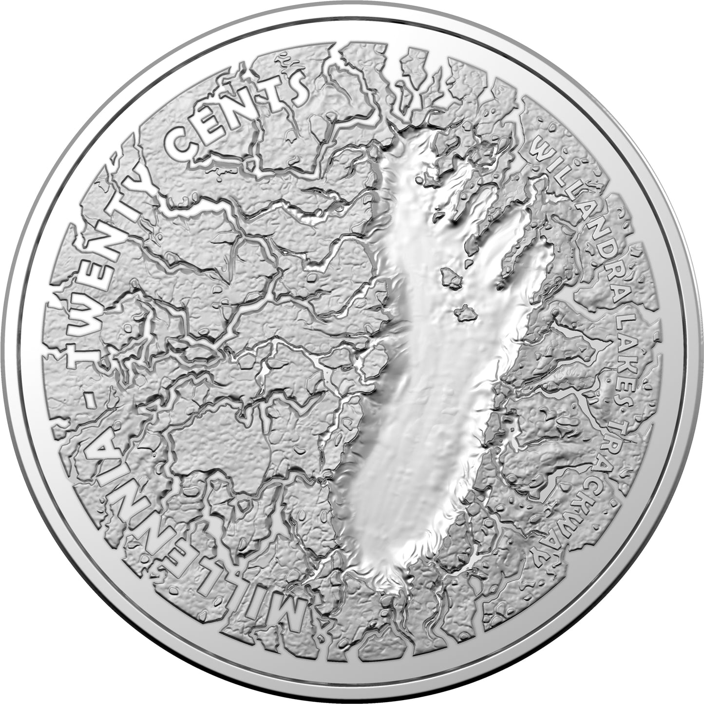 2021 20c Footprints In Time The Ice Age Footprints of Mungo National Park Uncirculated Coin