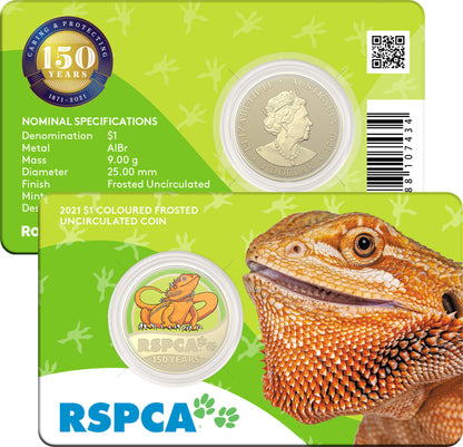 2021 $1 150th Anniversary of The RSPCA Coloured Uncirculated 8 Coin Box Set