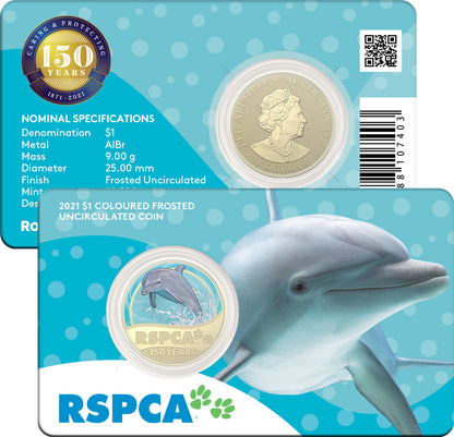 2021 $1 150th Anniversary of The RSPCA Coloured Uncirculated 8 Coin Box Set