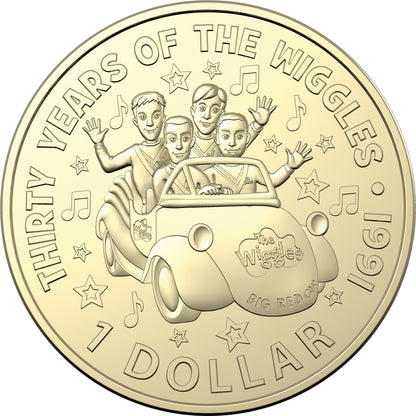 2021 30 Years of The Wiggles Coloured Uncirculated 6 Coin Set