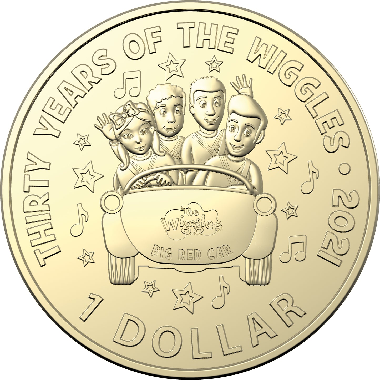 2021 30 Years of The Wiggles Coloured Uncirculated 6 Coin Set