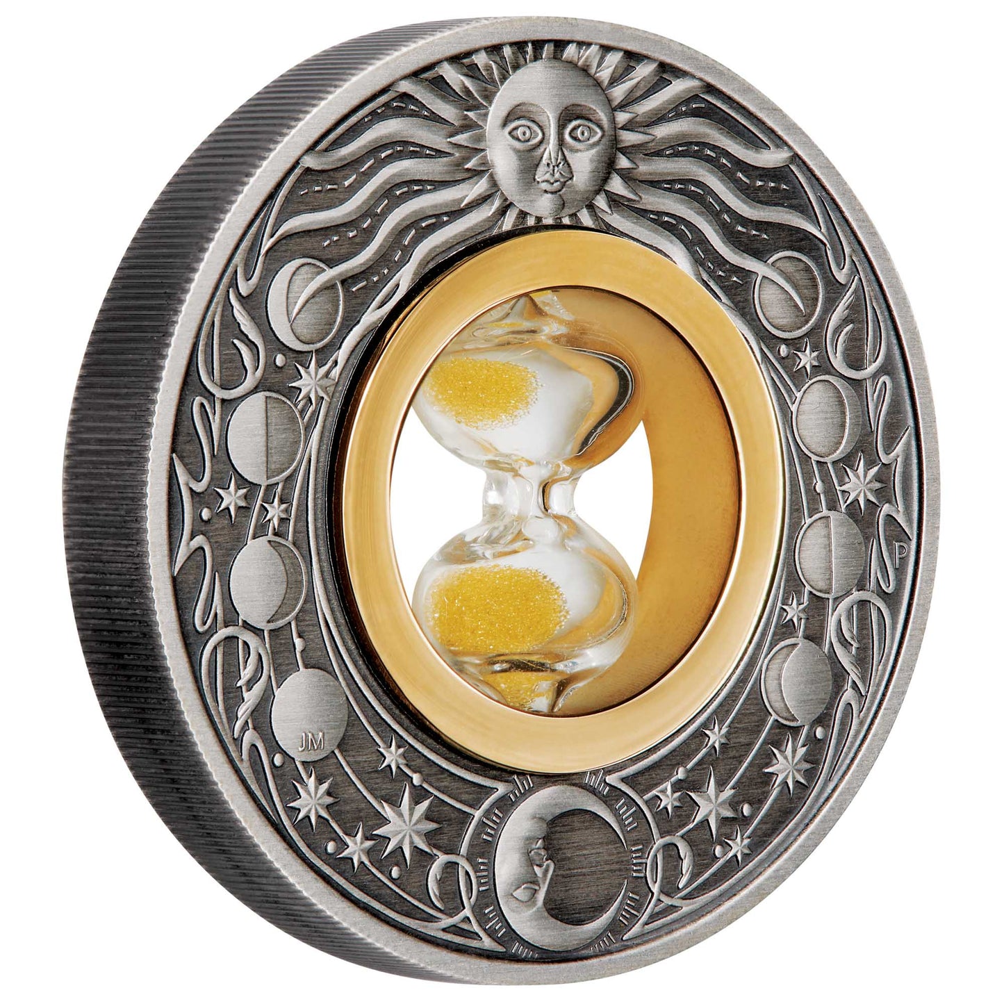 Tuvalu 2021 $2 Hourglass 2oz Silver Antiqued Coin