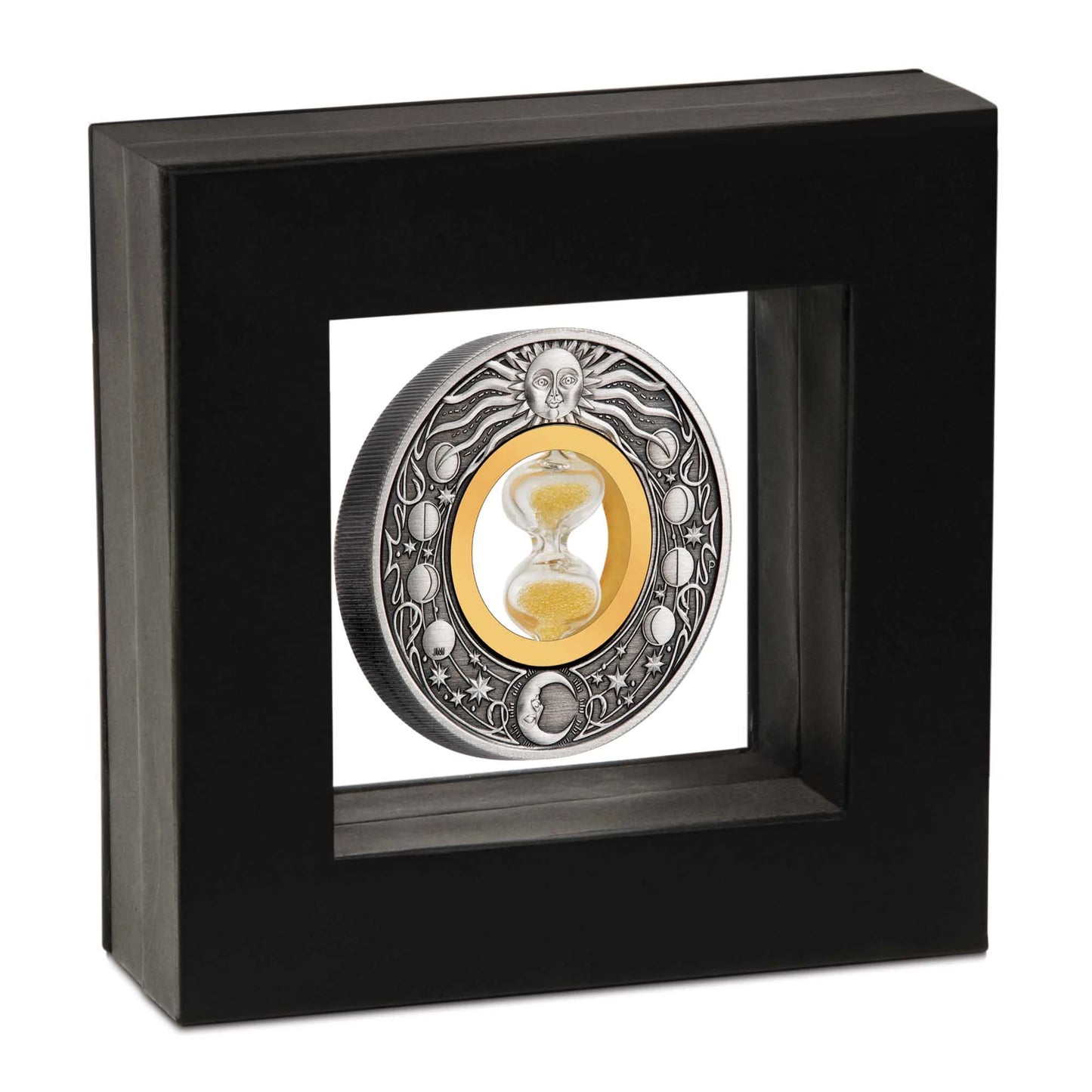Tuvalu 2021 $2 Hourglass 2oz Silver Antiqued Coin