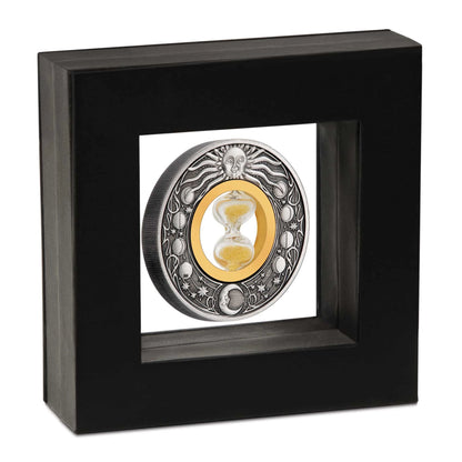 Tuvalu 2021 $2 Hourglass 2oz Silver Antiqued Coin