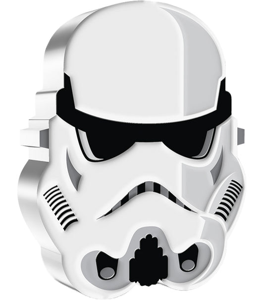 Niue 2021 $2 Star Wars Faces of The Empire Imperial Stormtrooper 1oz Silver Coloured Proof Shaped Coin