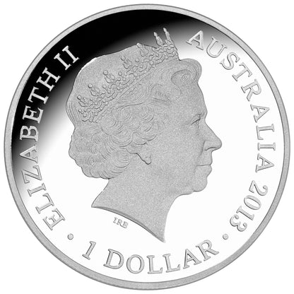 2013 $1 Year of The Snake 1oz Silver Proof Coin