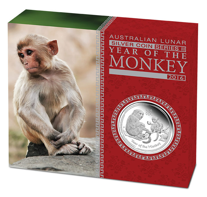 2016 50c Lunar Year of The Monkey 1/2oz Silver Proof Coin
