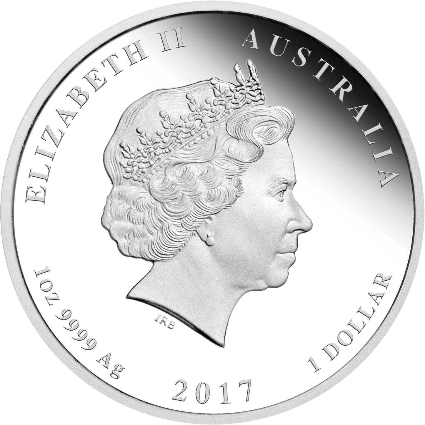 2017 $1 Lunar Year of The Rooster 1oz Silver Coloured Proof Coin