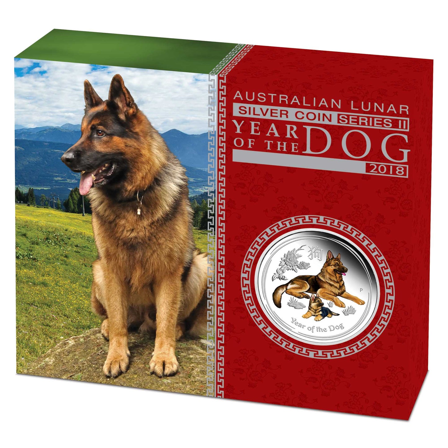 2018 $1 Lunar Year of The Dog 1oz Silver Coloured Proof Coin