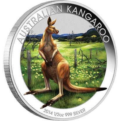 2014 50c Australian Outback 1/2oz Silver Coloured Proof 3 Coin Set