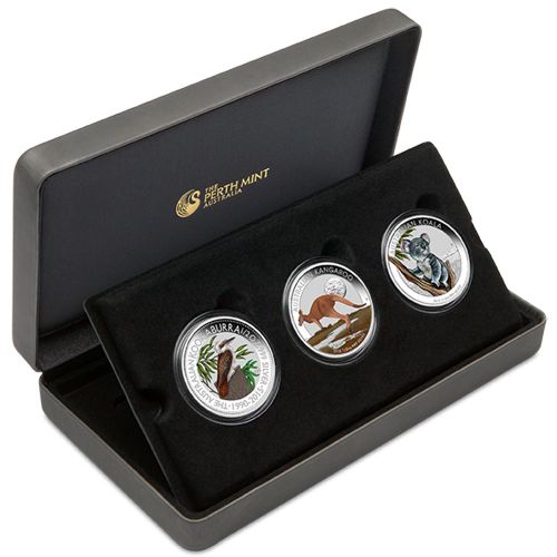 2015 50c Australian Outback 1/2oz Silver Coloured Proof 3 Coin Set
