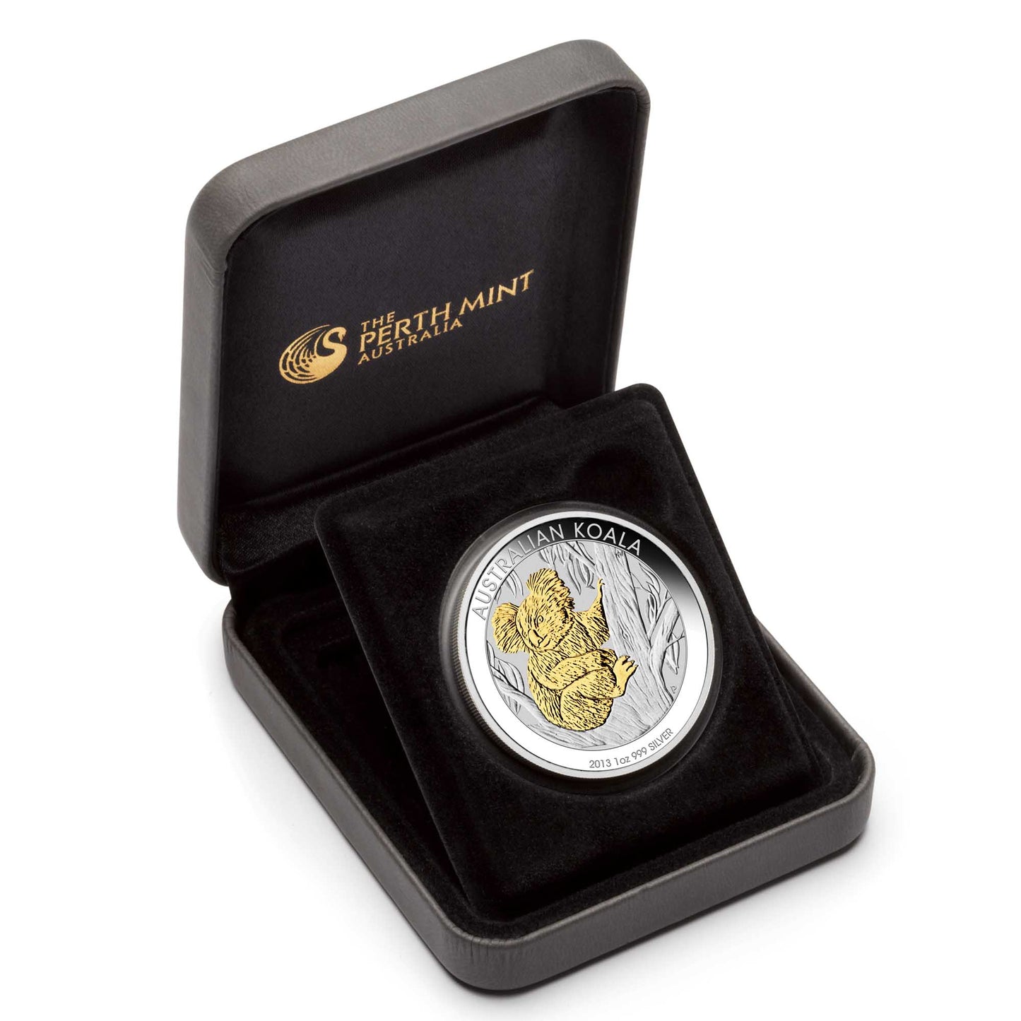 2013 $1 Australian Koala 1oz Silver Gilded Coin