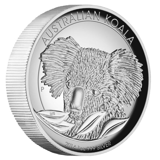 2014 $1 Australian Koala 1oz Silver High Relief Proof Coin