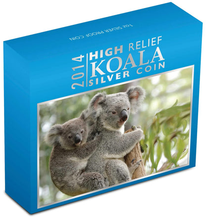 2014 $1 Australian Koala 1oz Silver High Relief Proof Coin
