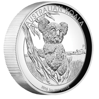 2015 $1 Australian Koala 1oz Silver High Relief Proof Coin