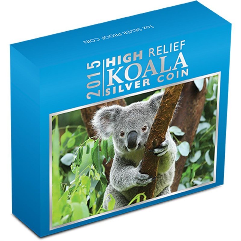 2015 $1 Australian Koala 1oz Silver High Relief Proof Coin