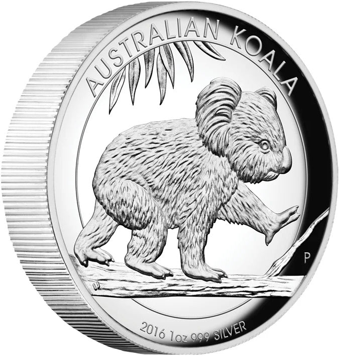 2016 $1 Australian Koala 1oz Silver High Relief Proof Coin