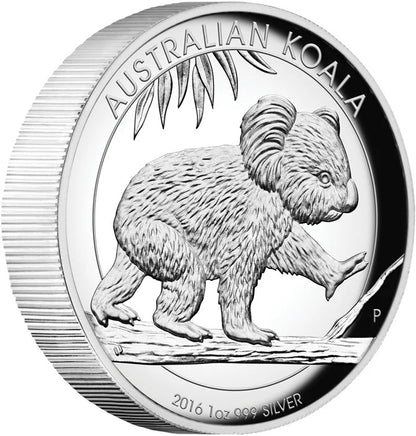 2016 $1 Australian Koala 1oz Silver High Relief Proof Coin