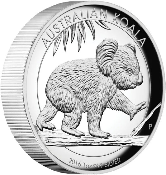 2016 $1 Australian Koala 1oz Silver High Relief Proof Coin