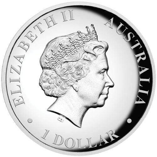 2014 $1 Australian Kookaburra 1oz Silver High Relief Proof Coin