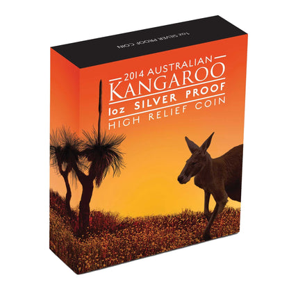 2014 $1 Australian Kangaroo 1oz Silver High Relief Proof Coin