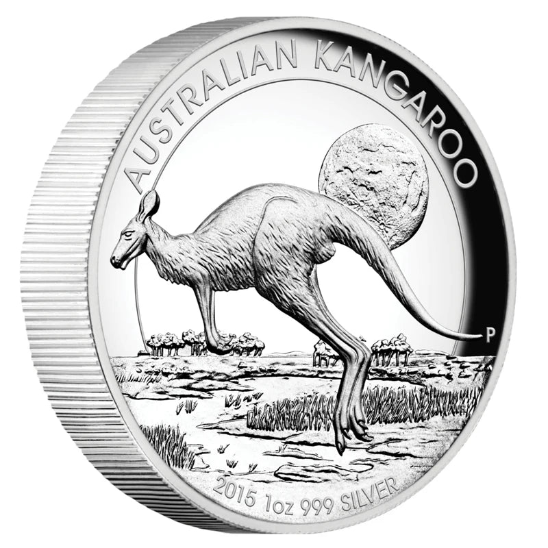 2015 $1 Australian Kangaroo 1oz Silver High Relief Proof Coin