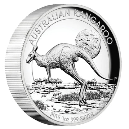 2015 $1 Australian Kangaroo 1oz Silver High Relief Proof Coin