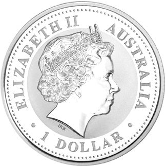 2006 $1 Australian Kookaburra 1oz Silver Gilded Coin