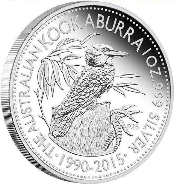 2015 $1 WMF Berlin 25th Anniversary Australian Kookaburra 1oz Silver Proof Coin