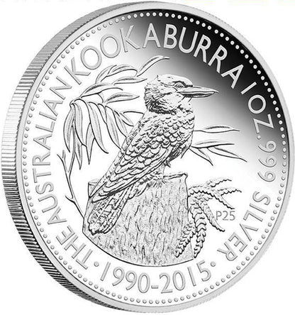 2015 $1 WMF Berlin 25th Anniversary Australian Kookaburra 1oz Silver Proof Coin