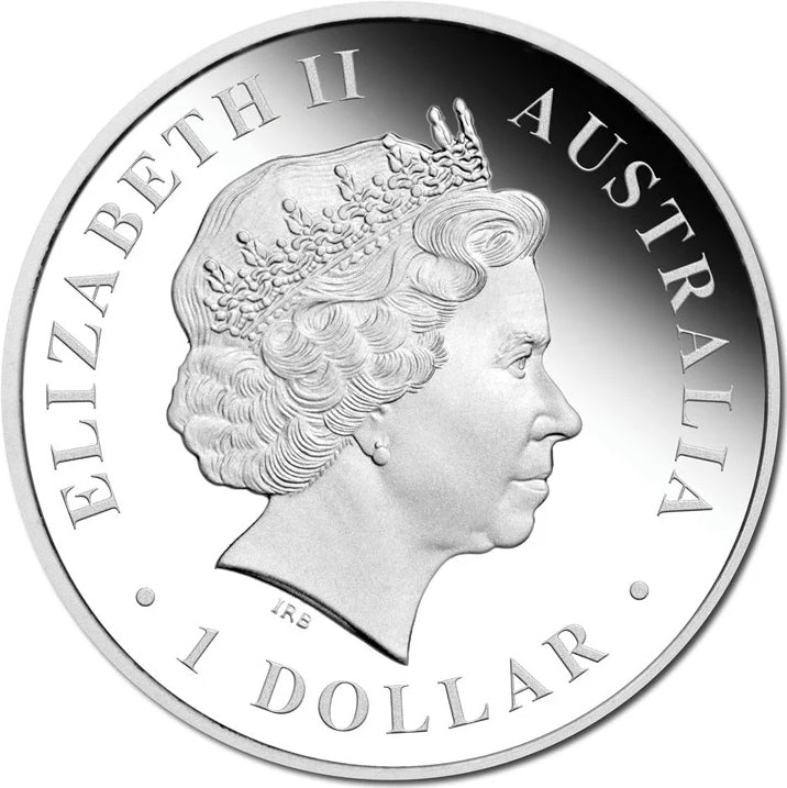 2012 $1 Discover Australia Red Kangaroo 1oz Silver Coloured Proof Coin