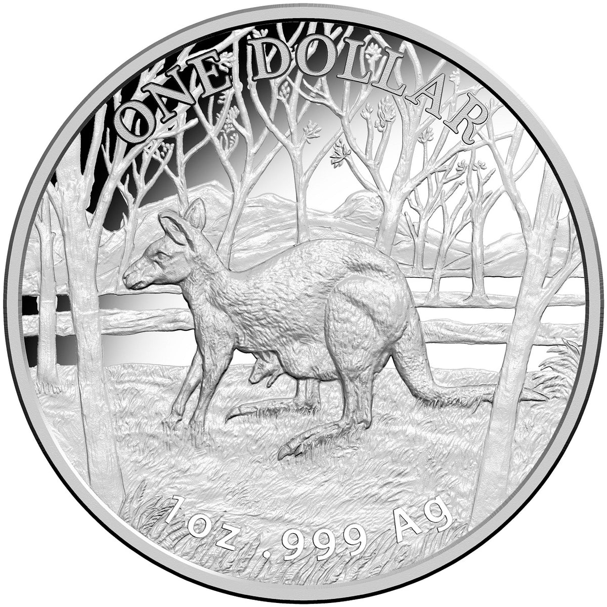 2016 $1 Kangaroo Series Seasons Change 1oz Fine Silver Proof Coin