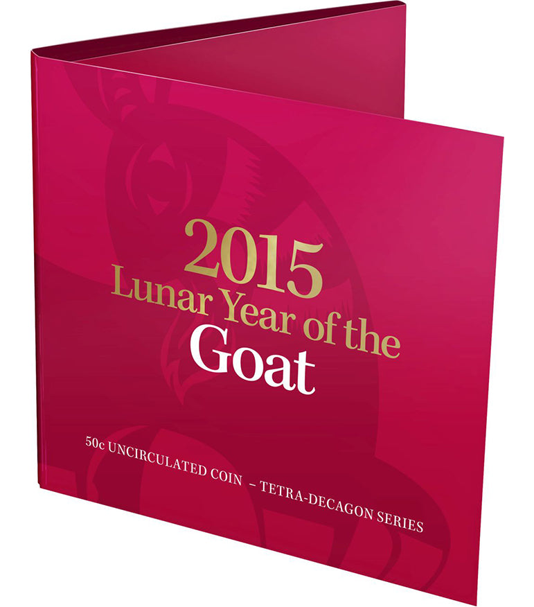 2015 50c Tetra Decagon Year of The Goat Uncirculated Coin