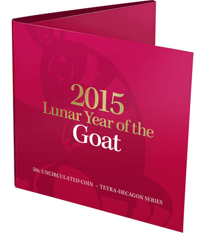 2015 50c Tetra Decagon Year of The Goat Uncirculated Coin